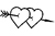 Double Hearts with arrow